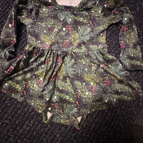 Little Crowns & Capes Other - Little Crowns & Capes 6-12M Bamboo Holiday Dress Bodysuit
